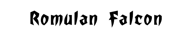 Romulan Falcon font preview