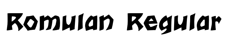 Romulan Regular font preview