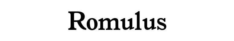 Romulus font preview