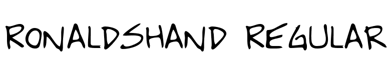 RonaldsHand Regular font preview