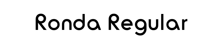 Ronda Regular font preview