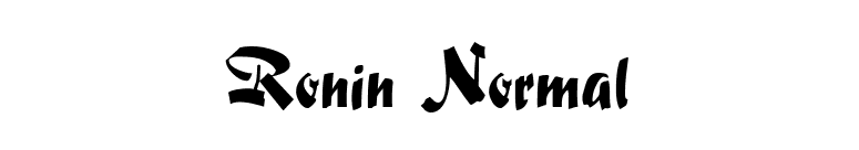 Ronin Normal font preview