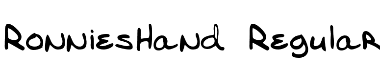 RonniesHand Regular font preview
