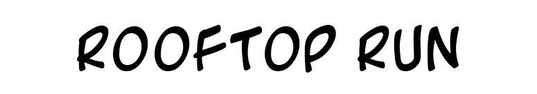 Rooftop Run font preview