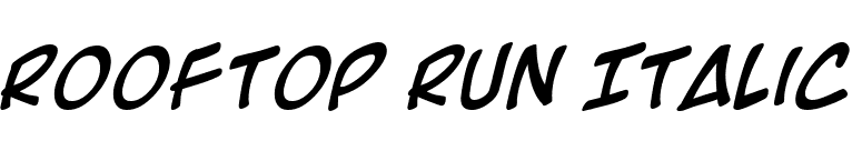 Rooftop Run Italic font preview
