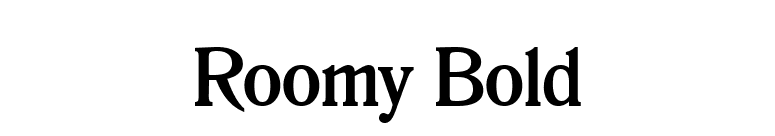 Roomy Bold font preview