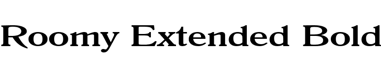 Roomy Extended Bold font preview