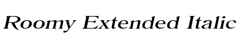 Roomy Extended Italic font preview