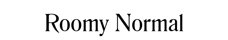 Roomy Normal font preview