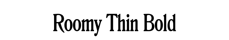 Roomy Thin Bold font preview