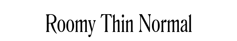 Roomy Thin Normal font preview