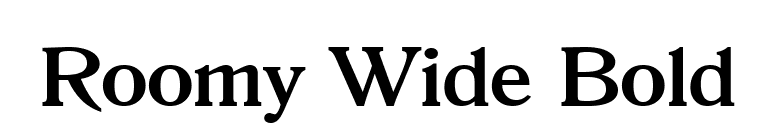Roomy Wide Bold font preview