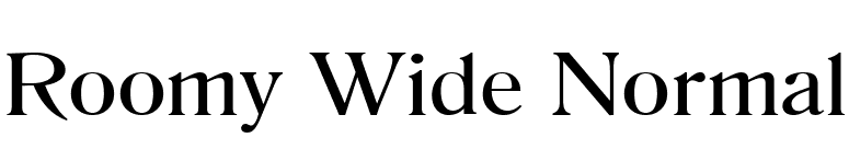 Roomy Wide Normal font preview