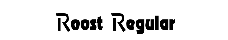 Roost Regular font preview