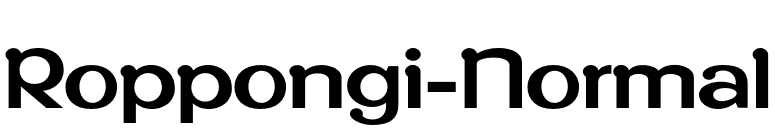 Roppongi-Normal font preview