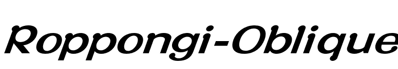 Roppongi-Oblique font preview
