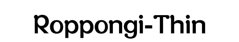 Roppongi-Thin font preview