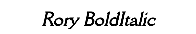 Rory BoldItalic font preview