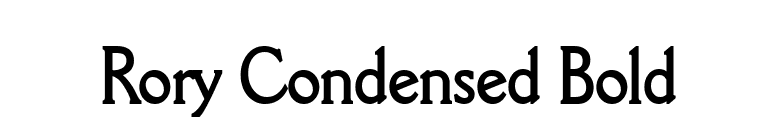 Rory Condensed Bold font preview