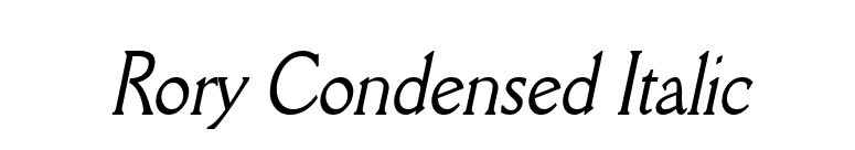 Rory Condensed Italic font preview