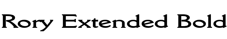 Rory Extended Bold font preview