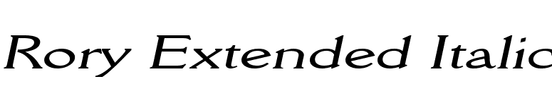 Rory Extended Italic font preview