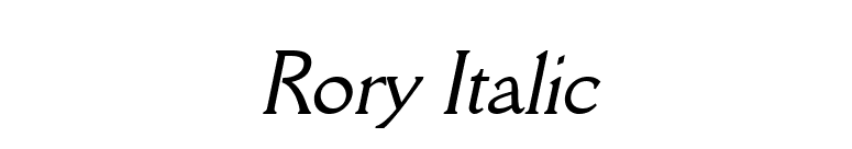 Rory Italic font preview