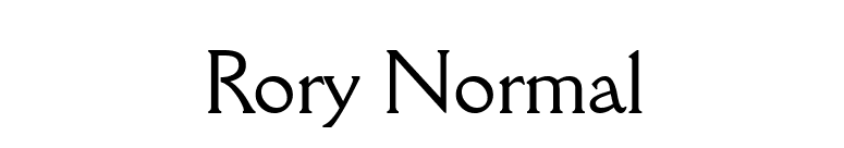 Rory Normal font preview