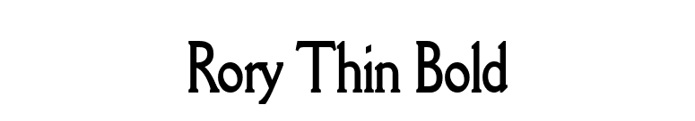 Rory Thin Bold font preview