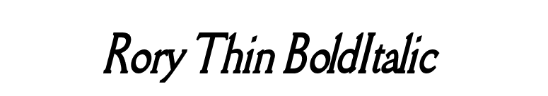 Rory Thin BoldItalic font preview
