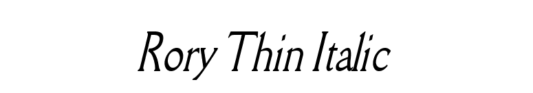 Rory Thin Italic font preview
