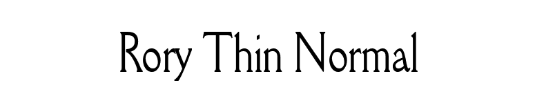 Rory Thin Normal font preview