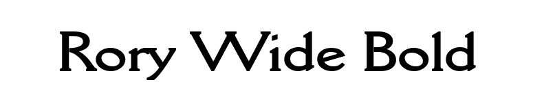 Rory Wide Bold font preview