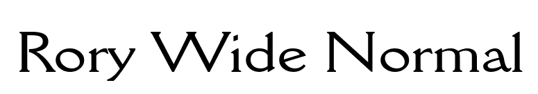 Rory Wide Normal font preview
