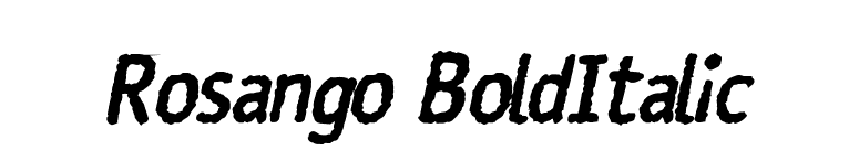 Rosango BoldItalic font preview