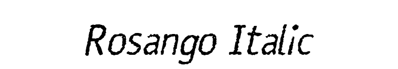 Rosango Italic font preview