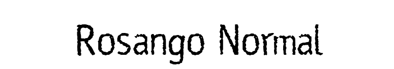 Rosango Normal font preview