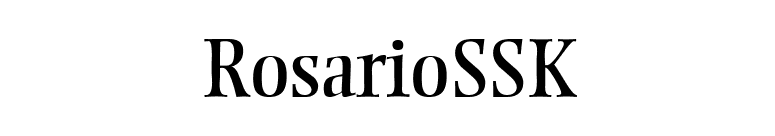 RosarioSSK font preview