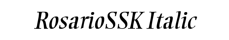 RosarioSSK Italic font preview