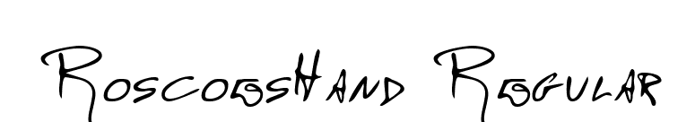RoscoesHand Regular font preview