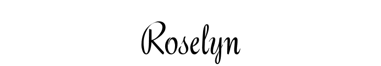 Roselyn font preview