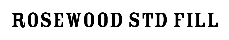 Rosewood Std Fill font preview