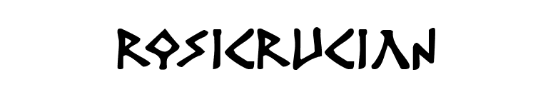 Rosicrucian font preview