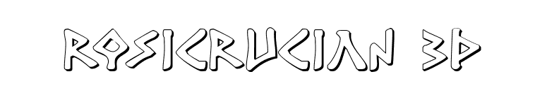 Rosicrucian 3D font preview