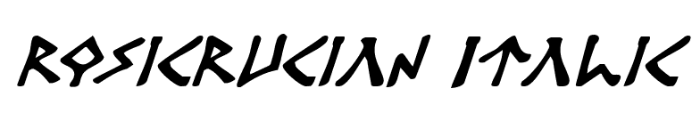 Rosicrucian Italic font preview