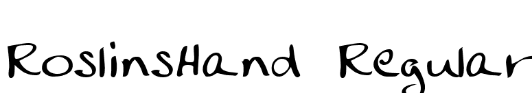RoslinsHand Regular font preview