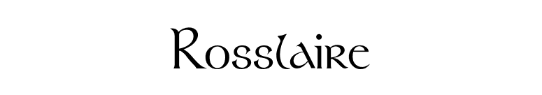 Rosslaire font preview