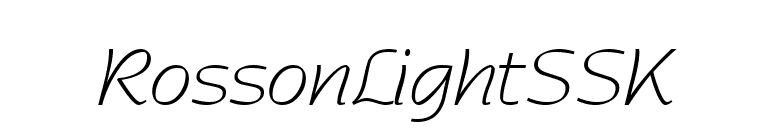 RossonLightSSK font preview