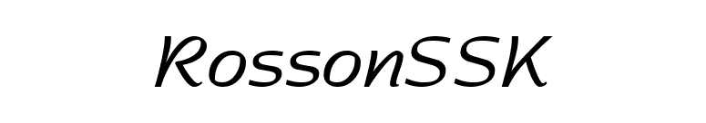 RossonSSK font preview