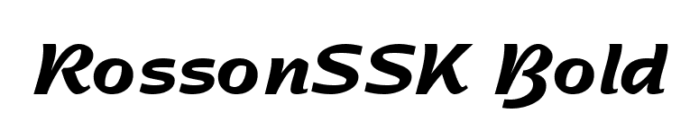 RossonSSK Bold font preview
